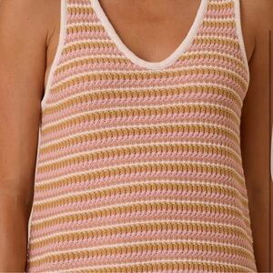 Striped Pink and Tan Mini Dress